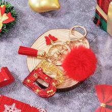 Resin Letter B Keychain, Car Keyring, Red Keychains For Women Bag Decor - 紅b - 查看 2