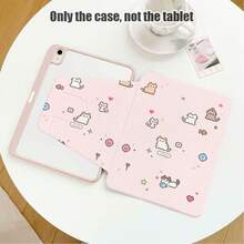 1pc Flip Cover Desktop Protective Case With Pen Slot, Cat, Heart, Star, Fish Patterns, 360 Degree Rotating Stand, Built-In Pen Slot, Compatible With Apple 10th Gen/ A16 11th Gen/ Air 11/ 5/ 9/ Air/ Pro 11/10th Gen Air 8 (M4) 2026 (11/13 Inch) Protective Case - Multicolor - View 7
