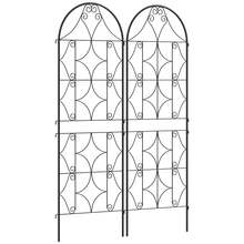 Set Of 2 Rustproof Metal Trellises, Plug-In Type, Support For Climbing Plants, 50 X 150 Cm, Garden Trellis For Indoor Plants, Trellis For Tomatoes, Vegetables, Flowers, Climbing Plants, Black - A - View 9