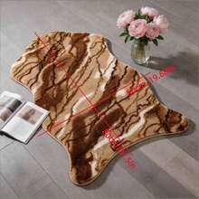 Artificial Rabbit Fur Carpet 50x80cm Non-Slip Plush Mat Milk Cow Pattern Soft Rug Suitable For Bedroom And Living Room - Cow Style - View 12