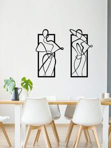 Minimalist Line Art Metal Wall Decor, Abstract Female Profile, Modern Home Wall Decoration, Suitable For Living Room, Bedroom, Office, Ideal Holiday Gift, Perfect Housewarming Gift For Friends - Abstract Art Female - View 3