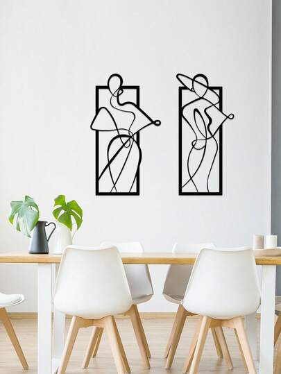 Minimalist Line Art Metal Wall Decor, Abstract Female Profile, Modern Home Wall Decoration, Suitable For Living Room, Bedroom, Office, Ideal Holiday Gift, Perfect Housewarming Gift For Friends
