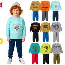 4-Piece Children's Winter Clothing Set For Boys - Assorted Sweatshirts - 2 Shirts + 2 Pants - Ready To Ship - 彩色 - 查看 13