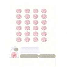 24pcs Rose Scented Candle Set With Organza Bags And Thank You Cards, Romantic Rose Scented Candles For Wedding, Party, Proposal And Home Decor - 24Pcs - View 4