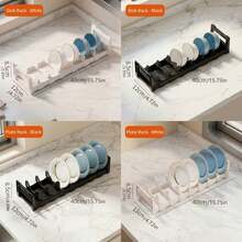 1pc Expandable Drawer-Style Cutlery Organizer, Adjustable Plate & Bowl Holder Rack, Suitable For Cabinet, Countertop, Pot Lid Rack, Bowl Rack, Knives, Forks, Chopsticks, Spoons And Utensil Storage Box, Kitchen Accessories, Kitchen Decor, Space-Saving Kitchen Storage - A - View 14