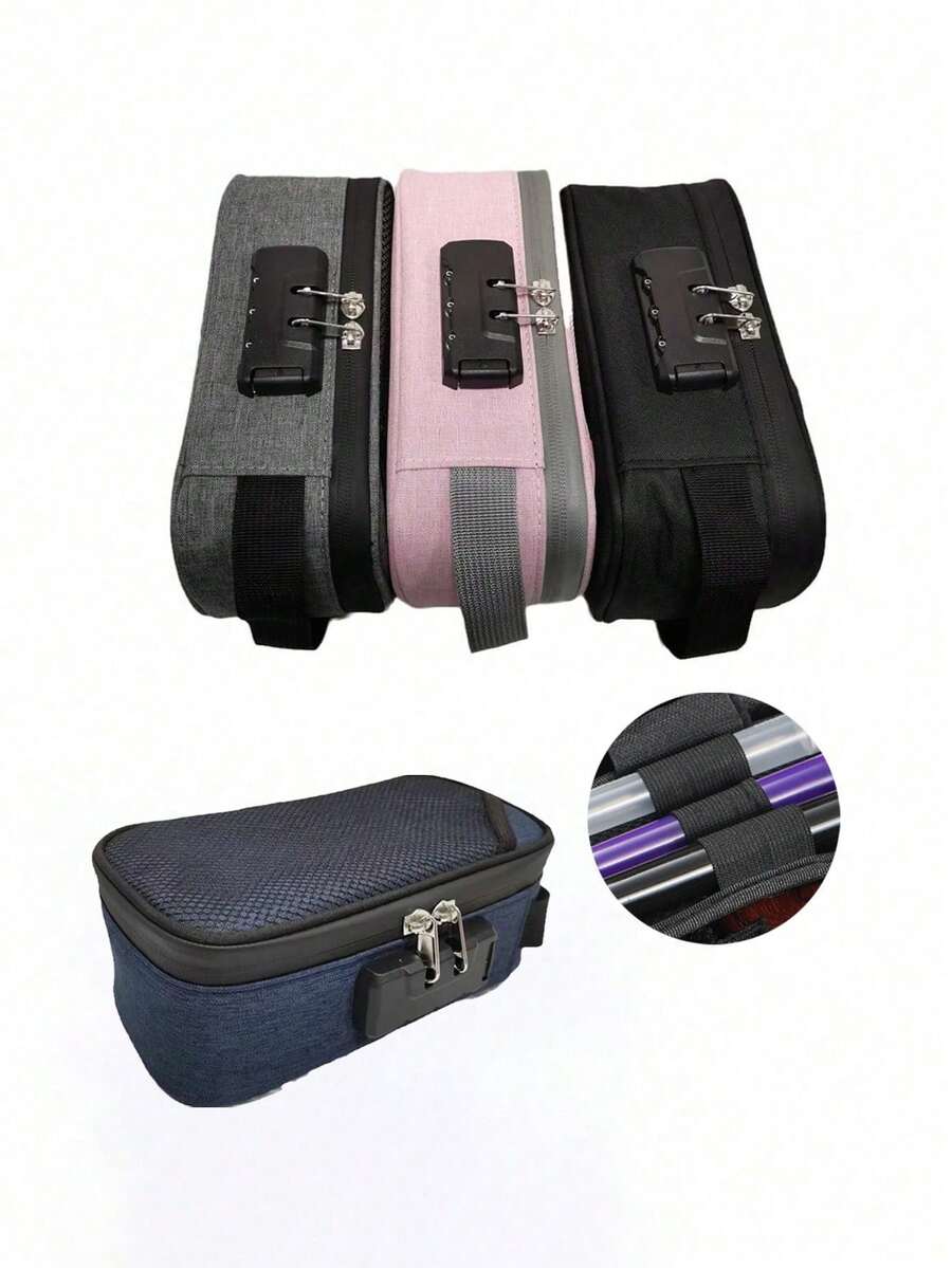 1pc Odor-Proof Bag, Password Lock, Tobacco Pouch, Smoking Tool Storage Bag, Portable Lockable Pipe Bag - Multicolor - View 1