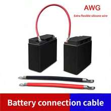 Dây cáp khởi động ắc quy silicon mềm dẻo 8AWG/10AWG với đầu nối vòng, thích hợp cho ô tô, xe RV và hệ thống năng lượng mặt trời. - A - Xem 4