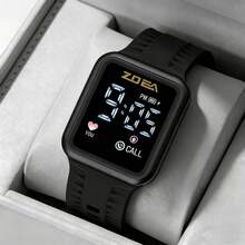 ZOEA Reloj LED Táctil para Hombre, Correa de Silicona Resistente al Agua, Diseño Deportivo y Casual - Negro 1 - Ver 6
