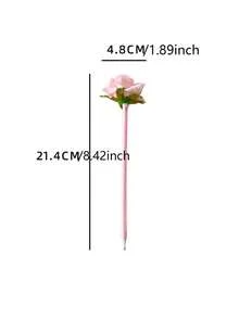 1pc Realistic Rose Ballpoint Pen - These Lifelike Rose-Themed Pens Come In A Variety Of Colors, With An Elegant And Fresh Design That Is To The Eye. They Make An Excellent Gift For Teachers, Family, Daughters, Students, And More For Holidays, Graduations, New School Years, Birthdays, Weddings, Bridal Showers, Celebrations, Anniversaries, Bachelorette Parties, And Other Special Occasions. - One Size Fits All - View 3