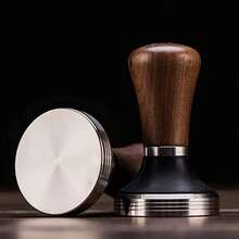 Walnut Handle Coffee Tamper 51mm, Espresso Hand Tamper 51mm,304 Stainless Steel Espresso Coffee Tamper With Mat - Multicolor - View 6