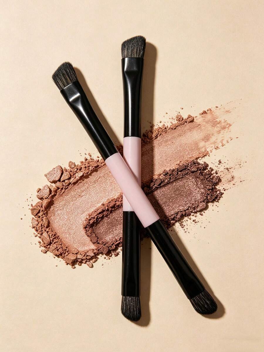 5pcs/2pcs Double-Ended Eyeshadow Brush Set. Professional Eye Makeup Brushes For Perfecting Eye Makeup, Applying Color, Blending, And Outlining – One Brush Does It All. Suitable For Makeup Beginners, An Essential Tool For Every Woman's Makeup Routine. - Multicolor - View 1