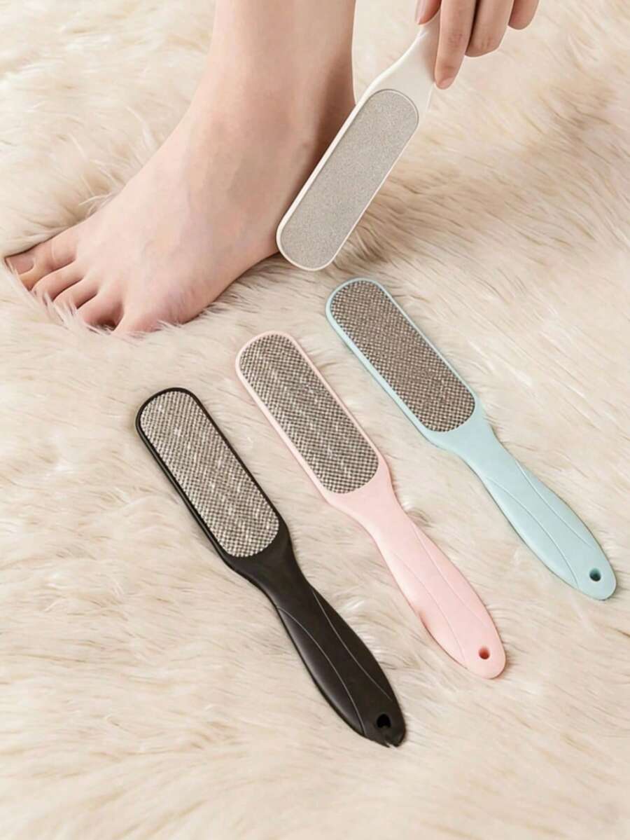3-Piece Double-Sided Foot File Set, Foot Rasp, Foot File, Callus And Dead Skin Removal Tool, Foot Brush, Foot Scraper, Professional Double-Sided Foot Callus Remover, Steel Foot Care Tool For Removing Calluses, Cracked Heels, Dry Skin And Corns - Various - View 1