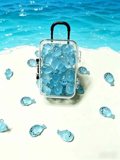 Bộ 20 tượng hải cẩu mini phát sáng + 1 vali, mô hình động vật bằng nhựa phát sáng trong bóng tối, tượng hải cẩu dễ thương, xe đẩy mini, dùng cho vườn cổ tích, làm vườn, chậu cây, bể cá, trang trí DIY. Thích hợp cho: Trang trí nhà cửa, sinh nhật, tiệc tùng, giảm căng thẳng văn phòng, trưng bày và lưu trữ bộ sưu tập. Quà tặng Ngày của Mẹ, sinh nhật, tốt nghiệp. Không cần điện, đồ trang sức nghệ thuật, vật liệu trang trí thủ công. Vali đựng đồ trang sức.