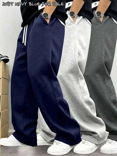 Pantalones de punto de unicolor y peso ligero para hombres, adecuados para deportes y uso casual, con un diseño elegante y cómodo. Las mujeres pueden comprarlos como regalo para sus novios o esposos, un excelente presente.