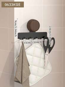 1 pieza Estante de almacenamiento de cocina montado en la pared con ganchos - Fácil de ensamblar, diseño plegable, para almacenar utensilios, especias, cuchillos, espátulas y cucharones, estante de almacenamiento ahorra espacio para la cocina y el comedor - Organizador de cocina y estante de almacenamiento de estructura de metal resistente - Estante de almacenamiento - Ver 15