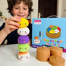 The Dumplings Are Soft And Squishy, And The 2026 New Deformable Bread-Shaped Stress-Relief Ball Helps To Relax The Body And Mind.It Is Very Suitable As A Gift For Halloween, Thanksgiving, Or Christmas, And Also Makes A Great Party Favor GGA3 - 一個軟綿綿大包子 - 查看 5