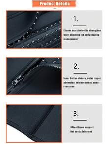 Women's Waist Trainer Vest - 9 Steel Boned Shapewear Tummy Control Lift Camisole - màu đen - Xem 4