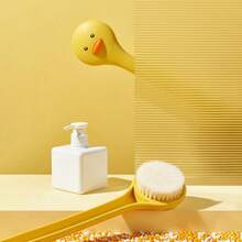 2Pcs Cute Duck Bath Brush Set | Long Handle Soft Bristle Back Scrubber For Shower - 2pcs Yellow - View 10