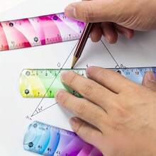 7.87 Inch/11.81 Inch Dual Size Stationery | Flexible PVC Ruler (For Engineering Drawing, Campus Office), Learning Supplies Gift For Family, Friends, Girlfriends - Two - View 2