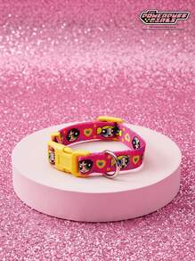 THE POWERPUFF GIRLS X PETSIN Bộ vòng cổ, dây xích và dây nịt cho thú cưng họa tiết hoạt hình - Màu Hồng Tươi - Xem 1