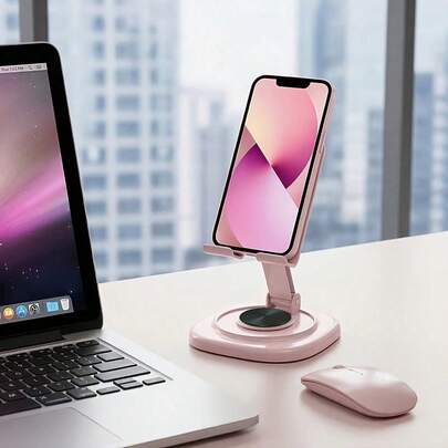 Giá đỡ điện thoại và máy tính bảng xoay 360°, 4 màu sắc để lựa chọn, thiết kế tối giản đa chức năng, có thể gập lại và di động, ổn định và chống trượt, phù hợp cho văn phòng, hoạt động ngoài trời, dễ dàng mang theo và cất giữ.