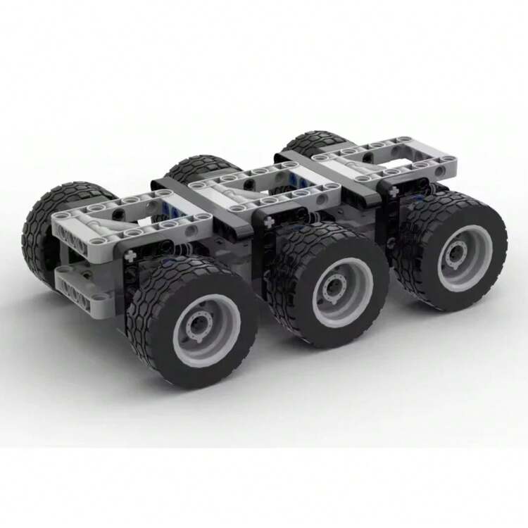 Coche RC Técnico con Motor, Bloques de Construcción, Control Remoto por Aplicación, Kit de Coche Tanque Buggy para Armar, Bloques de Construcción, Tren, Motor Monstruo, Juguete para Niños - Remolque de 3 ejes - Añade 22