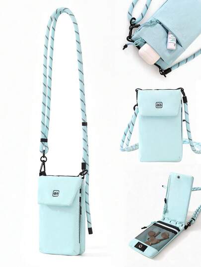 1 pieza Bolso mensajero cuadrado mini, bolso de hombro portátil para hombres para deportes, ligero, impermeable y resistente al desgaste, para universidad, trabajo, negocios, oficina, organiza tu teléfono móvil, pasaporte, organización de viajes, viajes de negocios, uso diario