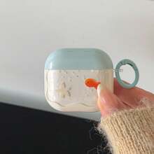 Fashionable Creative Transparent Goldfish & Star + Hoop Earphone Case Suitable Compatible With Airpods Pro 3, New Pro 2, Cute Apple 4 Minimalist 3, Personalized 1/2 Earphone Case For Women - Light Blue - View 7
