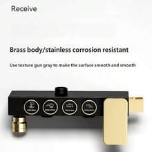 Shower System With 8-Inch Rain Shower Head And Handheld Shower, Black And Gold Exposed Shower System, 4-Function Bathtub Shower Faucet Set, Rain Shower Head With Handheld Sprayer, Complete Shower System Kit With Brass Valve (Some Parts Random, Some Packaging Random) - Black Gold - View 6