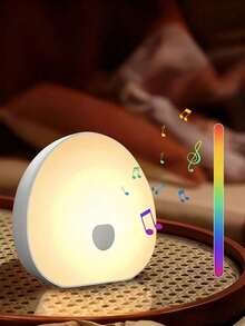 LED White Noise Desk Lamp, RGB Sleep Sound Night Light, USB Charging, Natural Soothing White Noise Generator, Color Changing, Sleep Timer, Perfect For Improving Sleep And Relaxation, Bedroom Lighting, Ambient Lighting, Holiday Gift - Multicolor - View 3