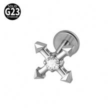 1件 G23 钛金属马眼形锆石唇钉 内螺纹 CZ 极简垂坠耳廓耳骨耳软骨耳钉 身体穿刺饰品 - 如圖 - 查看 19