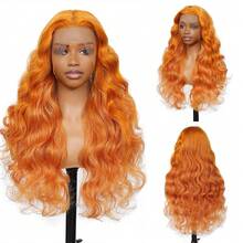 Tóc giả ren phía trước 613, tóc người Brazil, kiểu sóng thân, 13x4, màu vàng bạch kim, tóc pha trộn, đã tỉa sẵn, mật độ 200%, tóc giả ren phía trước HD 613, ren trong suốt có tóc con, dài 26 inch, sợi tổng hợp chịu nhiệt dành cho nữ. - S350 - Xem 4