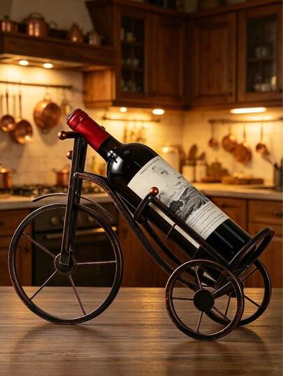 1 chiếc giá đựng rượu hình xe đạp thanh lịch, giá đựng rượu để bàn bằng sắt, giá đựng rượu kim loại di động, trang trí tủ rượu cao cấp hiện đại, chất liệu kim loại, giá đựng rượu, đồ trang trí nhà cửa thời trang, phù hợp cho gia đình và nhà hàng.