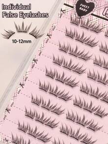 60-Cluster False Eyelashes, C-Curl, Mixed Length 10-12mm, DIY Natural Style For Beginners, Daily Wear, Christmas, Halloween, And Other Occasions. - C - View 5