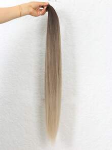 32英寸马尾接发，夹式马尾接发，环绕式长直发钩环马尾接发，有黑色/棕色/灰色/金色可选，女士适用。 - 彩色 - 查看 6