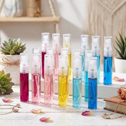1/5/10/20 Pcs Portable Refillable Perfume Atomizer Mini Cosmetic Serum Essence Water Storage Container Transparent Perfume Spray Pump (3ML/5ML/10ML)