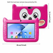 Children's Electronic Learning Toy / 4GB RAM + 64GB Storage / 7 Inch Kids Tablet / Quad-Core 1.3GHz Processor / Android 13 OS, MTK8321 Chip / 1280x800 IPS HD Screen / 2MP + 5MP Dual Camera / 4000mAh Large Capacity Battery / Supports WiFi, Parental Control And Educational Games / Made Of ABS Plastic + Silicone Material BDF Children's Educational Tablet (Includes: Packaging Box / Data Cable / User Manual / OTG Adapter / Card Reader) - 彩色 - 查看 3