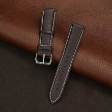 Lychee Grain PU Leather Watch Band For Women Men 16mm 18mm 20mm 22mm Durable Replacement Accessories For Wristwatch Strap - Mouldless - View 19