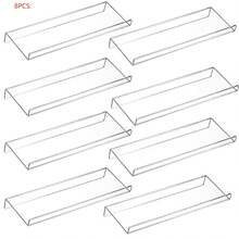 Expandable Acrylic Spice Drawer Organizer – Adjustable 4/6/8-Piece Tray For Kitchen Drawer & Countertop, Tilted Clear Spice Rack (Jars Not Included) - Multicolor - View 12