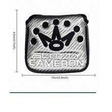 Serie de golf con patrón de tejido de paja, fundas de putter semicirculares y cuadradas, funda de putter de eje central, fundas de cabeza semicirculares, cierre magnético - Semicírculo de Cameron Black - Ver 9