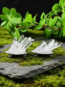 1个天然透明水晶刺猬摆件，家居/桌面疗愈水晶饰品，礼品 - 刺蝟 - 查看 6