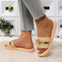 EVA Woven Beach Slippers, Suitable For Beach & Summer - Beige - View 3