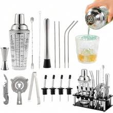 17-teiliges Cocktail-Shaker-Set Aus Edelstahl Mit Ständer – Professionelle Bar-Accessoires Für Zuhause & Partys, Ideales Geschenk Für Hobby-Barkeeper - Übersicht 8