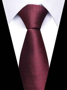AlanKing 1pc Formal Solid Color 8cm Wide Men's Necktie, Essential Suit Accessory For Formal Business And Wedding Occasions - Color Mixing - View 16