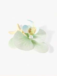 Opalesca 4件套优雅个性化甜美海星贝壳仿真兰花海滨度假风发夹，多功能女士发夹，发饰，头部饰品，女士发饰 - 彩色 - 查看 11