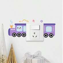1pc Wall Sticker,Train Switch Sticker,Window Sticker,Self-Adhesive , Suitable For Bedroom And Living Room, Bedroom,Glass Decoration And Embellishment - A - View 7