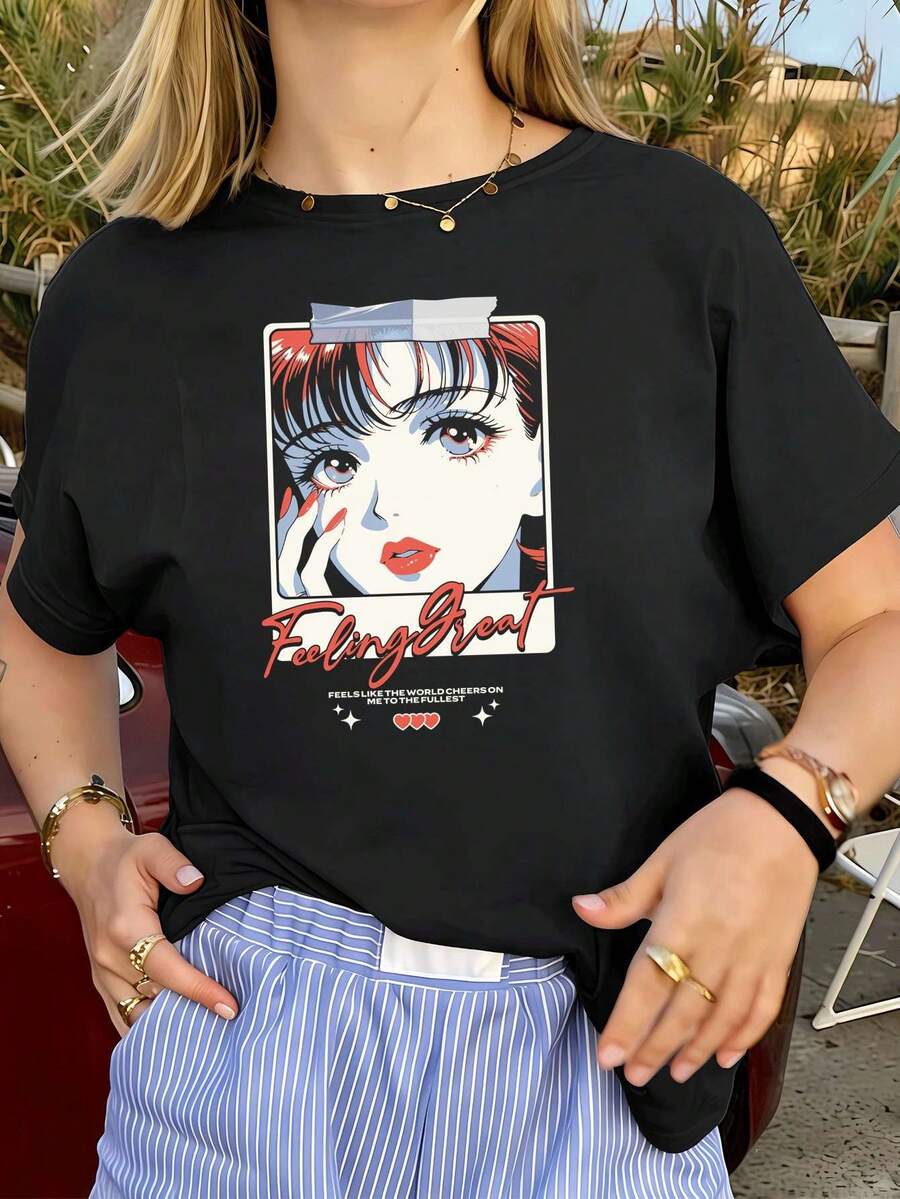 Women T-Shirts - Black - View 1