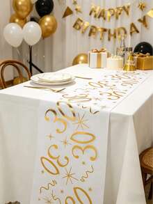 1 Stück 108 Zoll 30. Geburtstag Tischläufer, 30. Geburtstag Tischdecke, 30. Geburtstag Dekoration, 30. Geburtstags Party Dekorationen, 30. Geburtstags Feier Zubehör, 30. Geburtstags Party Essentials, Geburtstags Heim Dekoration, Küchen Dekoration, Tisch Dekoration, Bridal-Shower Geschenk, Feiertags Party Essentials - 30. Geburtstag - Übersicht 3