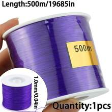 1 Roll Korean Colorful Flat Beading Thread, For Handmade DIY Jewelry Making - Flat Line - View 7