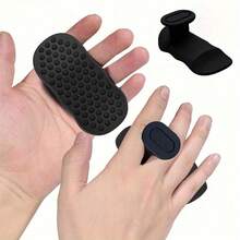Silicone Finger Strength Trainer Set - Ergonomic Design For Comfortable Grip, Portable Muscle Training Fitness Equipment - Black - View 1